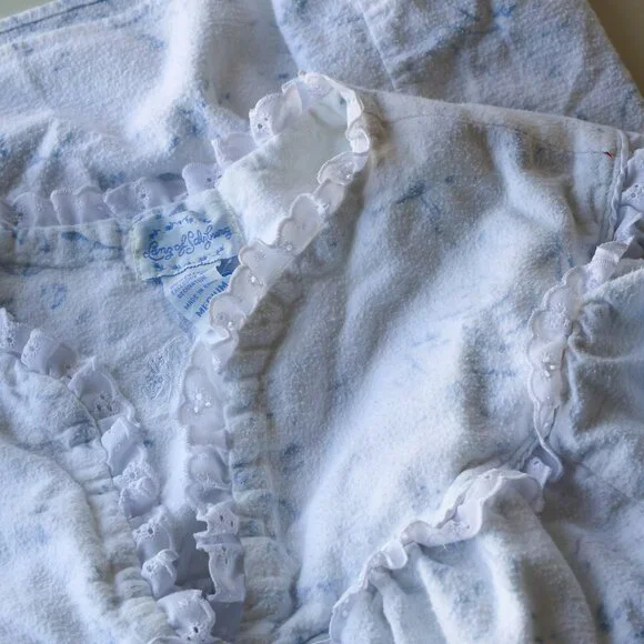 Lanz of Salzburg M Flannel Nightgown – Classic & Cozy - Blue Floral - Picture 1 of 3